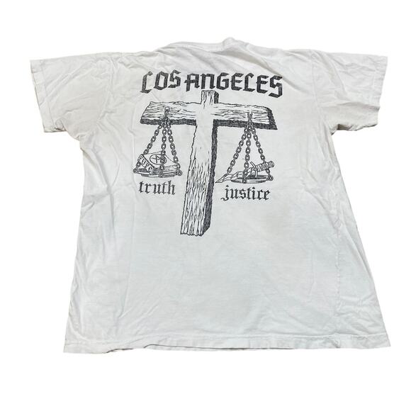Local Authority Los Angeles FUFC Truth Justice Scale Shirt Large - Picture 1 of 13